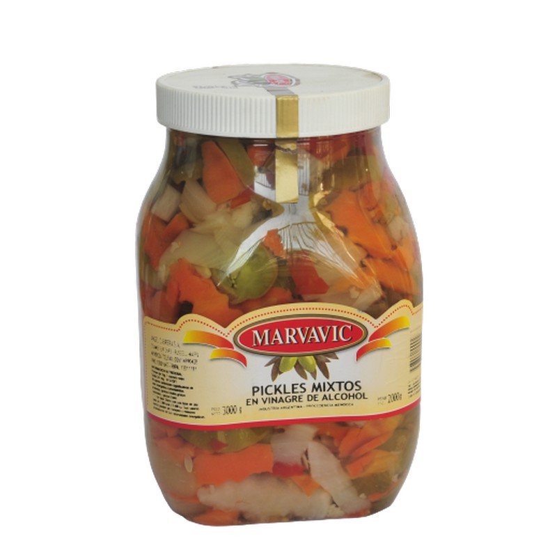 PICKLES  VINAGRE MARVAVIC.x3Kg FRASCO          
